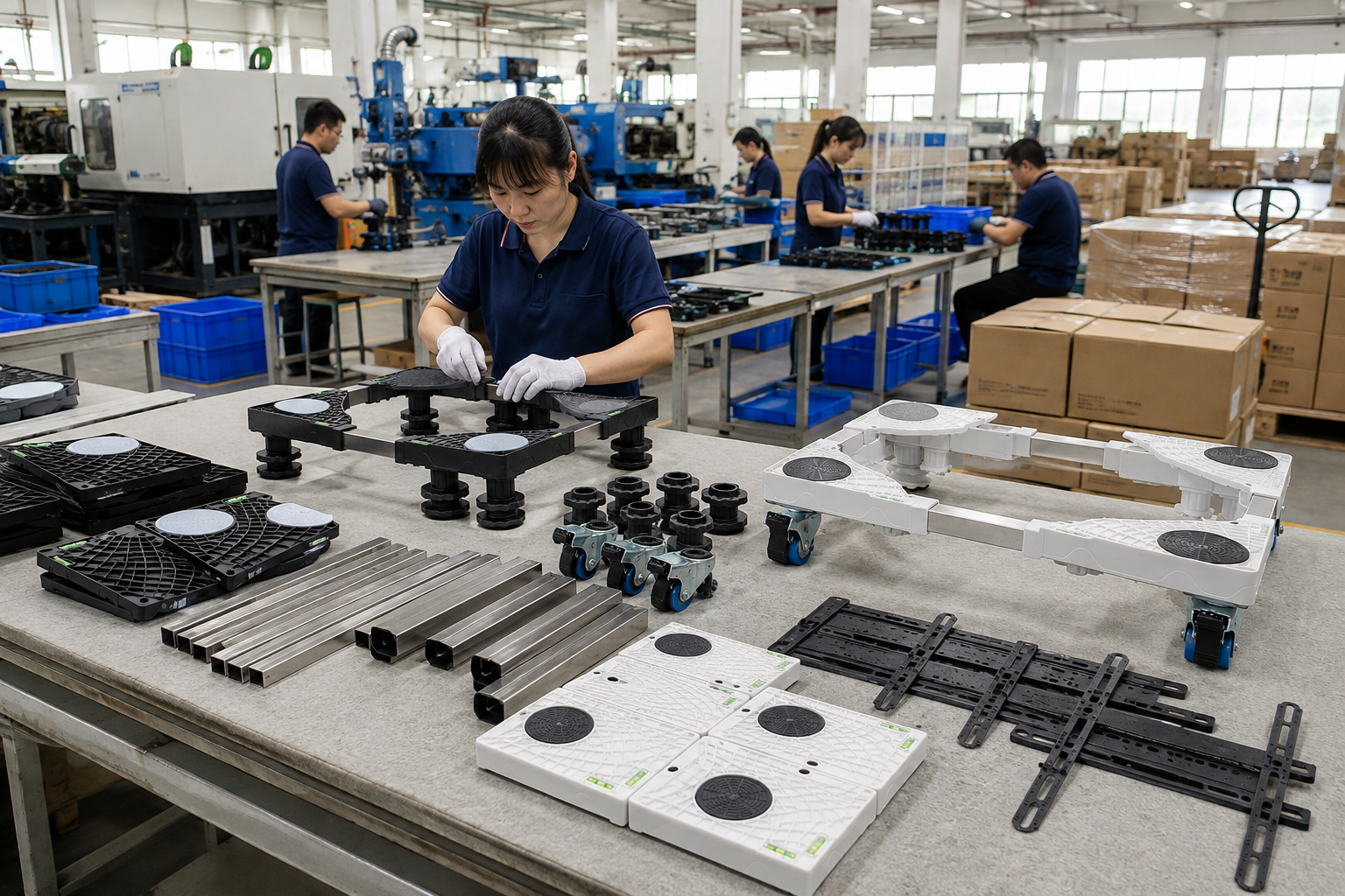 Workshop production line visual for appliance support products