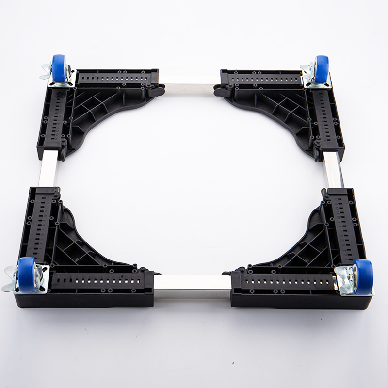 Black four wheel base underside view