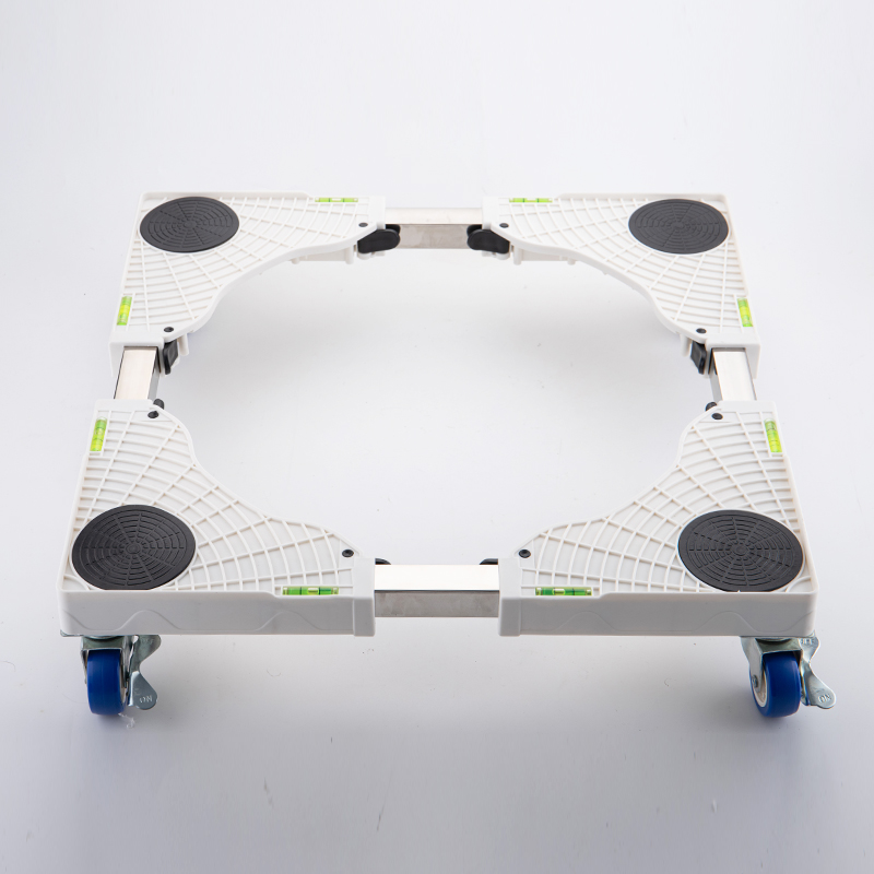White four-wheel appliance base front view