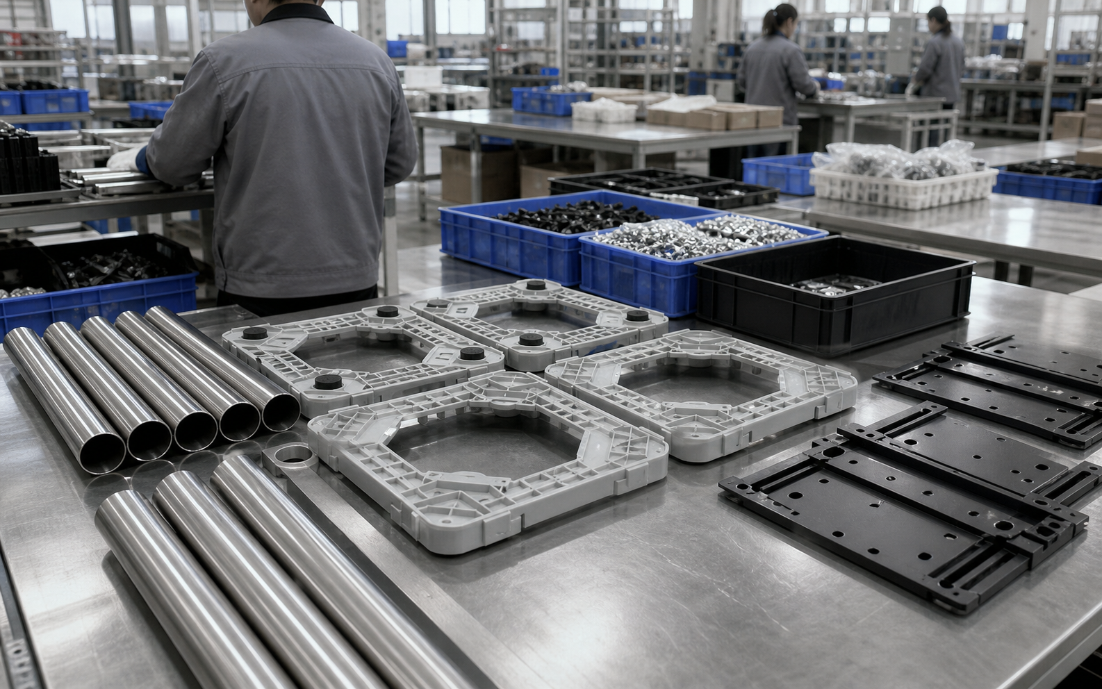 Workshop inspection and assembly preparation for appliance support products